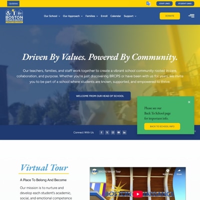 Boston Renaissance Charter Public School Website Design
